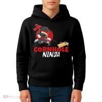 Cornhole Ninja Boy Cornhole Kids Hoodie thumb 4