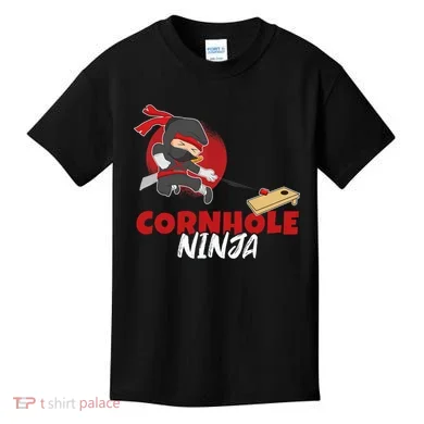 Cornhole Ninja Boy Cornhole Kids T-Shirt