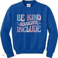 Celebrate Neurodiversity Be Kind Advocate Include Gift Kids Sweatshirt thumb 0
