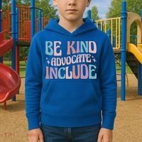 Celebrate Neurodiversity Be Kind Advocate Include Gift Kids Hoodie thumb 2