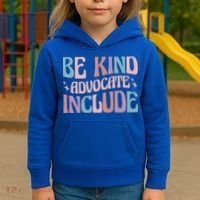 Celebrate Neurodiversity Be Kind Advocate Include Gift Kids Hoodie thumb 3