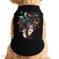 Cute Nature Butterfly Tree Doggie Tank thumb 0
