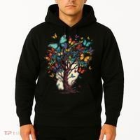 Cute Nature Butterfly Tree Hoodie thumb 2