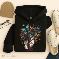 Cute Nature Butterfly Tree Hoodie thumb 4