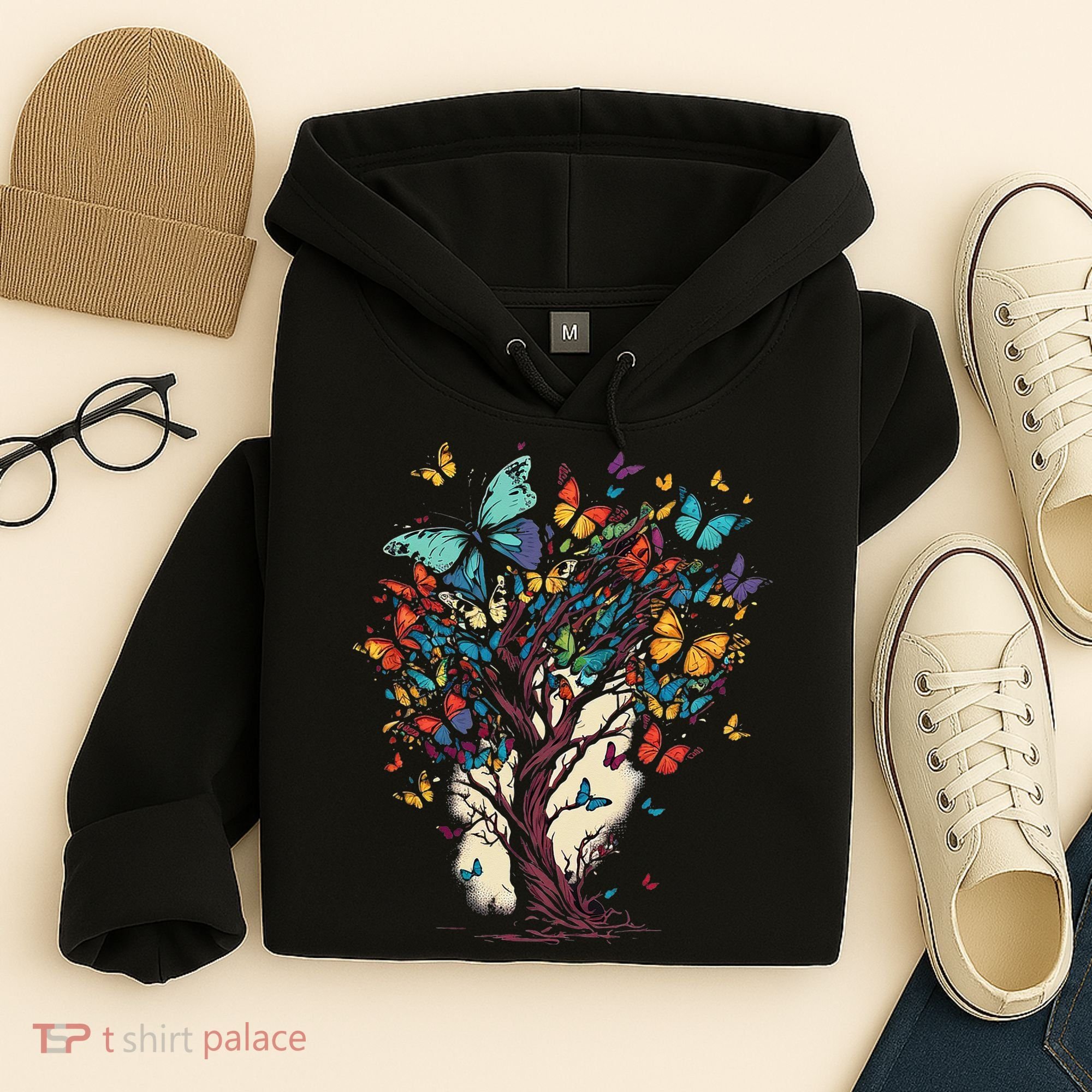 Cute Nature Butterfly Tree Hoodie