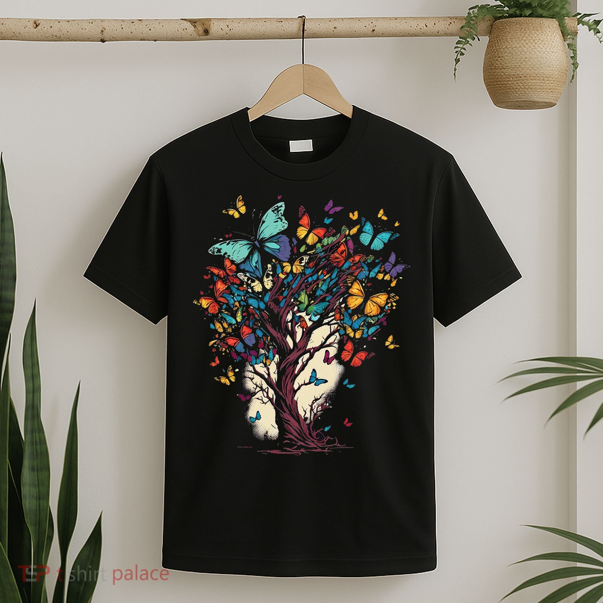 Cute Nature Butterfly Tree T-Shirt