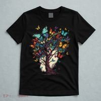 Cute Nature Butterfly Tree T-Shirt thumb 5