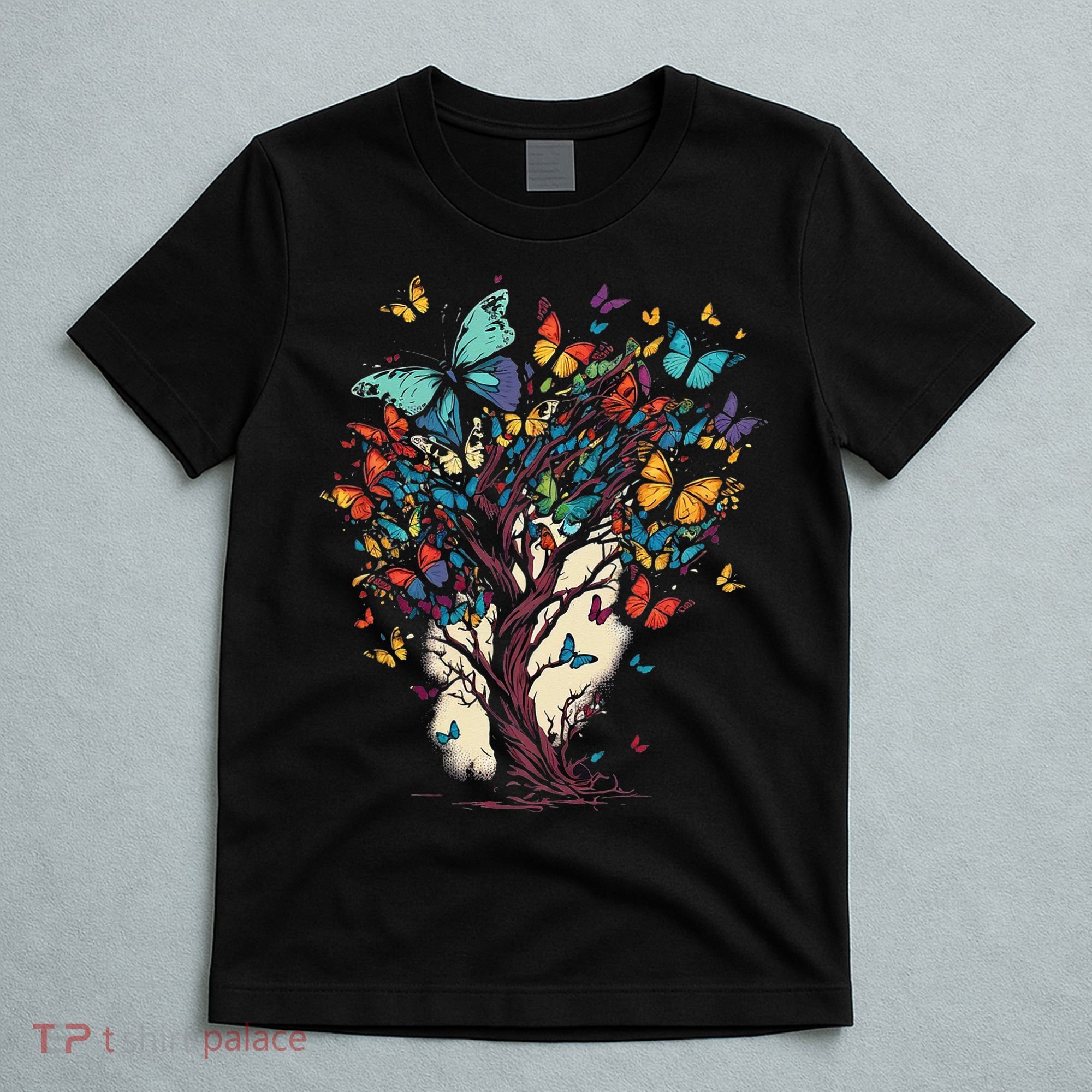 Cute Nature Butterfly Tree T-Shirt