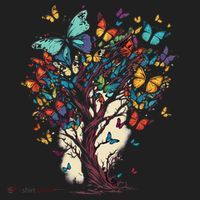 Cute Nature Butterfly Tree Tumbler thumb 3