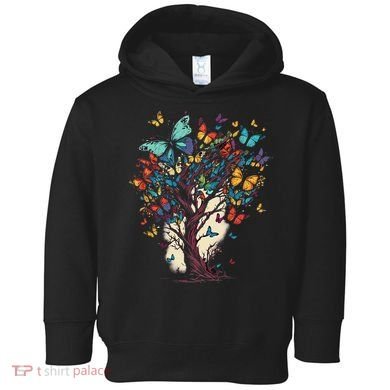 Cute Nature Butterfly Tree Toddler Hoodie