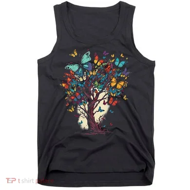 Cute Nature Butterfly Tree Tank Top