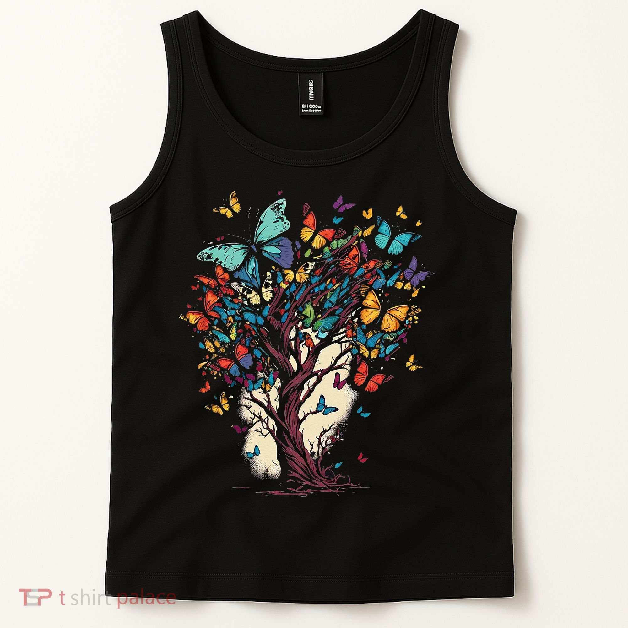 Cute Nature Butterfly Tree Tank Top