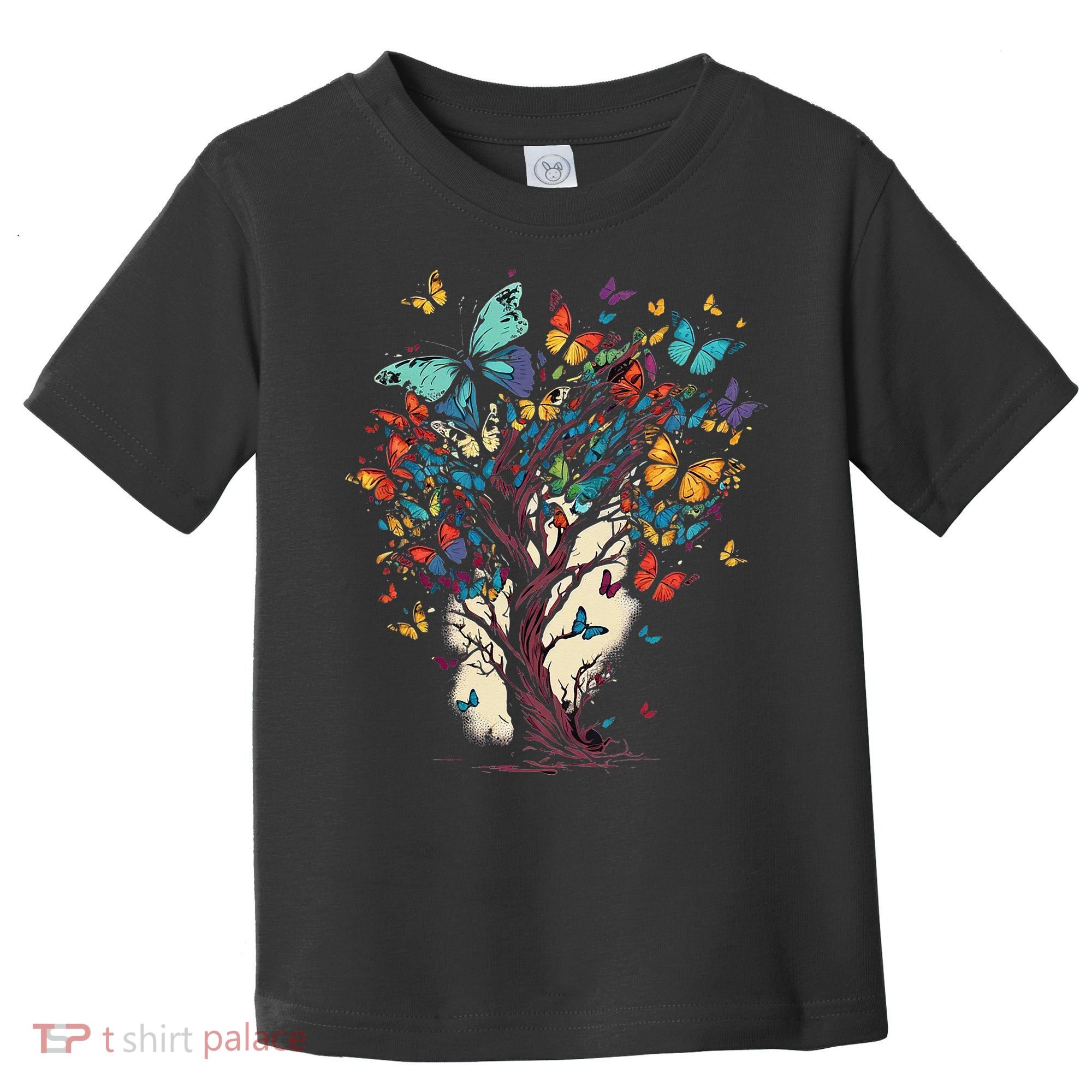 Cute Nature Butterfly Tree Toddler T-Shirt