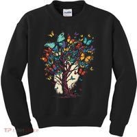 Cute Nature Butterfly Tree Kids Sweatshirt thumb 0