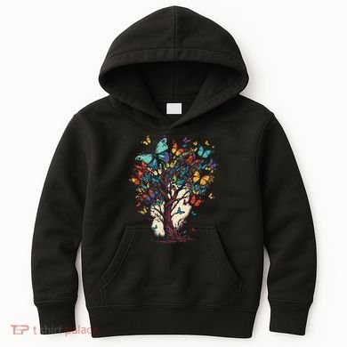 Cute Nature Butterfly Tree Kids Hoodie