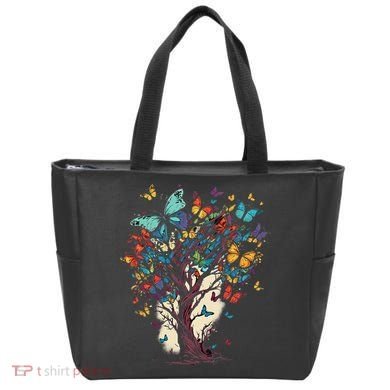 Cute Nature Butterfly Tree Tote Bag