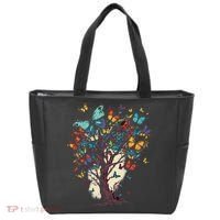 Cute Nature Butterfly Tree Tote Bag thumb 0
