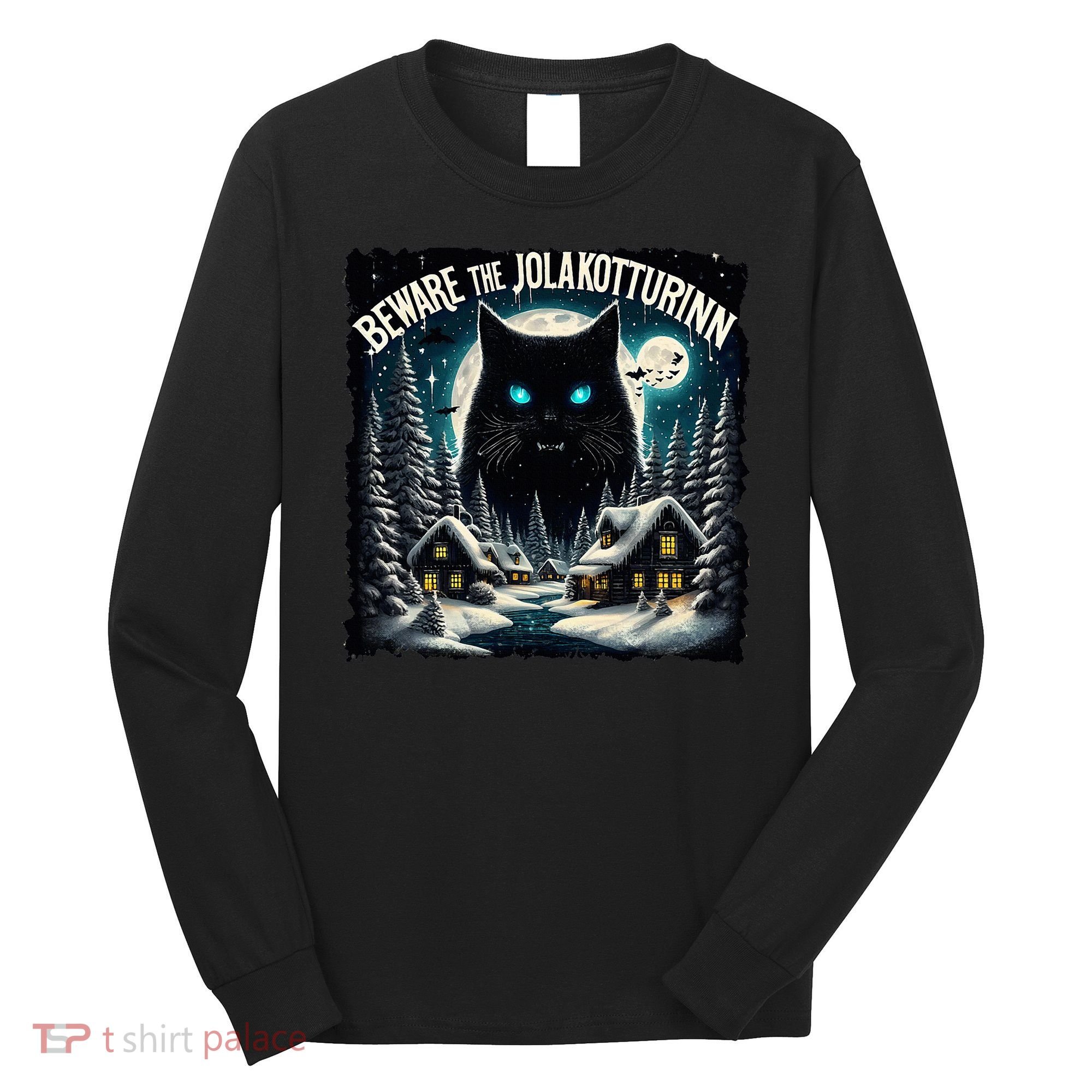 Christmas Norse Beware The Jolakotturinn Yule Cat Icelandic Long Sleeve Shirt
