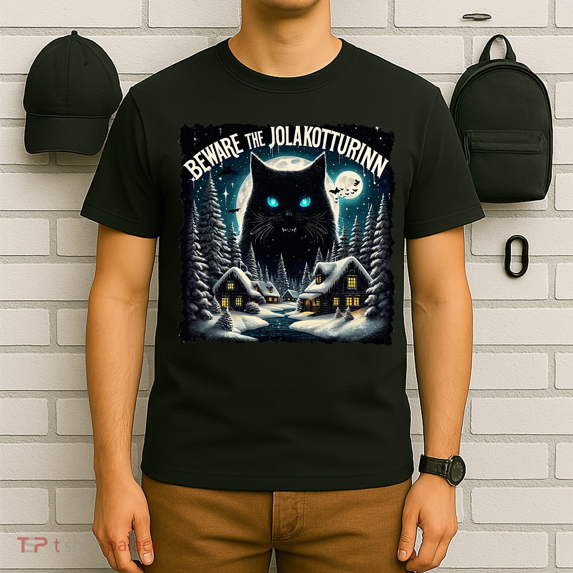 Christmas Norse Beware The Jolakotturinn Yule Cat Icelandic T-Shirt