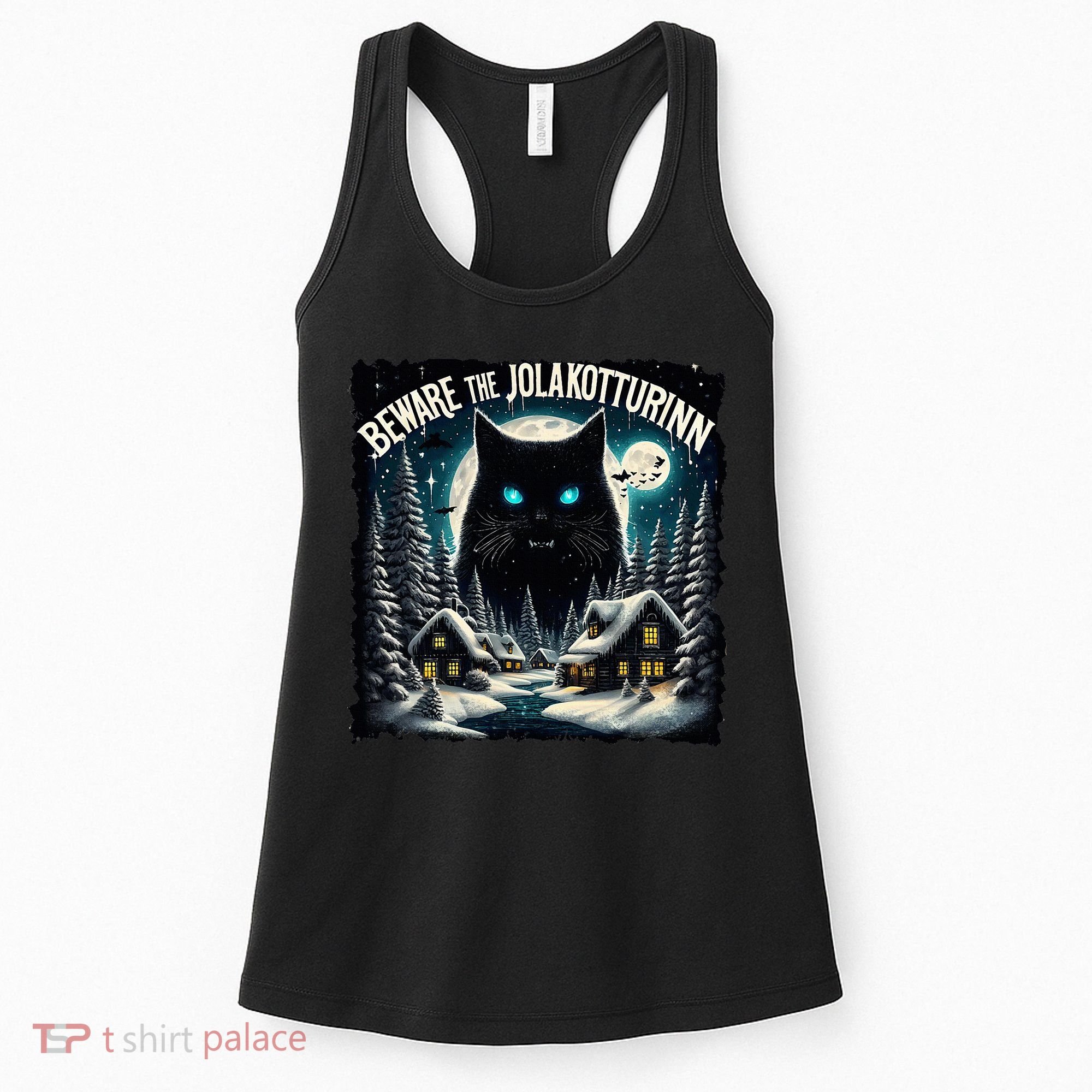 Christmas Norse Beware The Jolakotturinn Yule Cat Icelandic Women's Tank Top