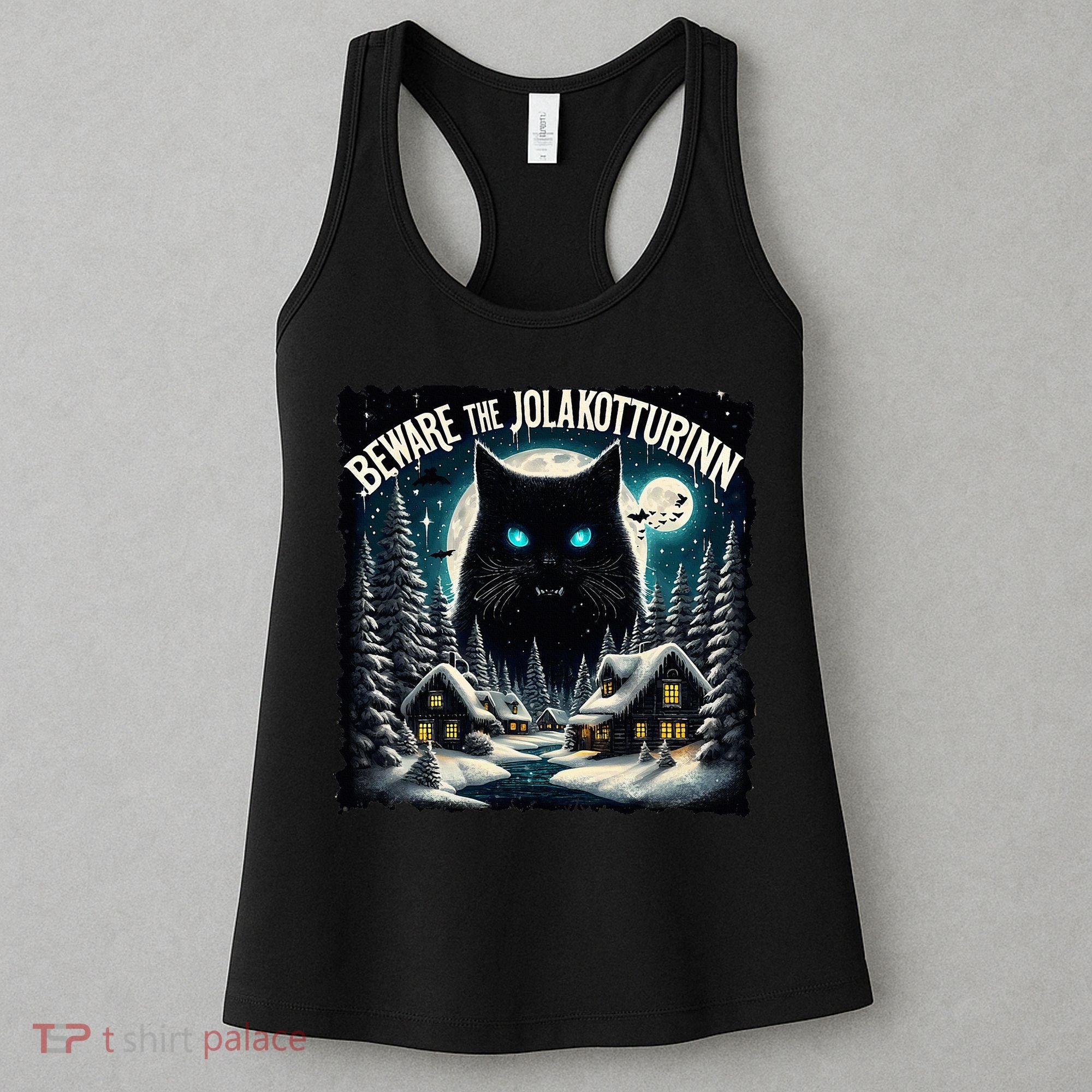 Christmas Norse Beware The Jolakotturinn Yule Cat Icelandic Women's Tank Top