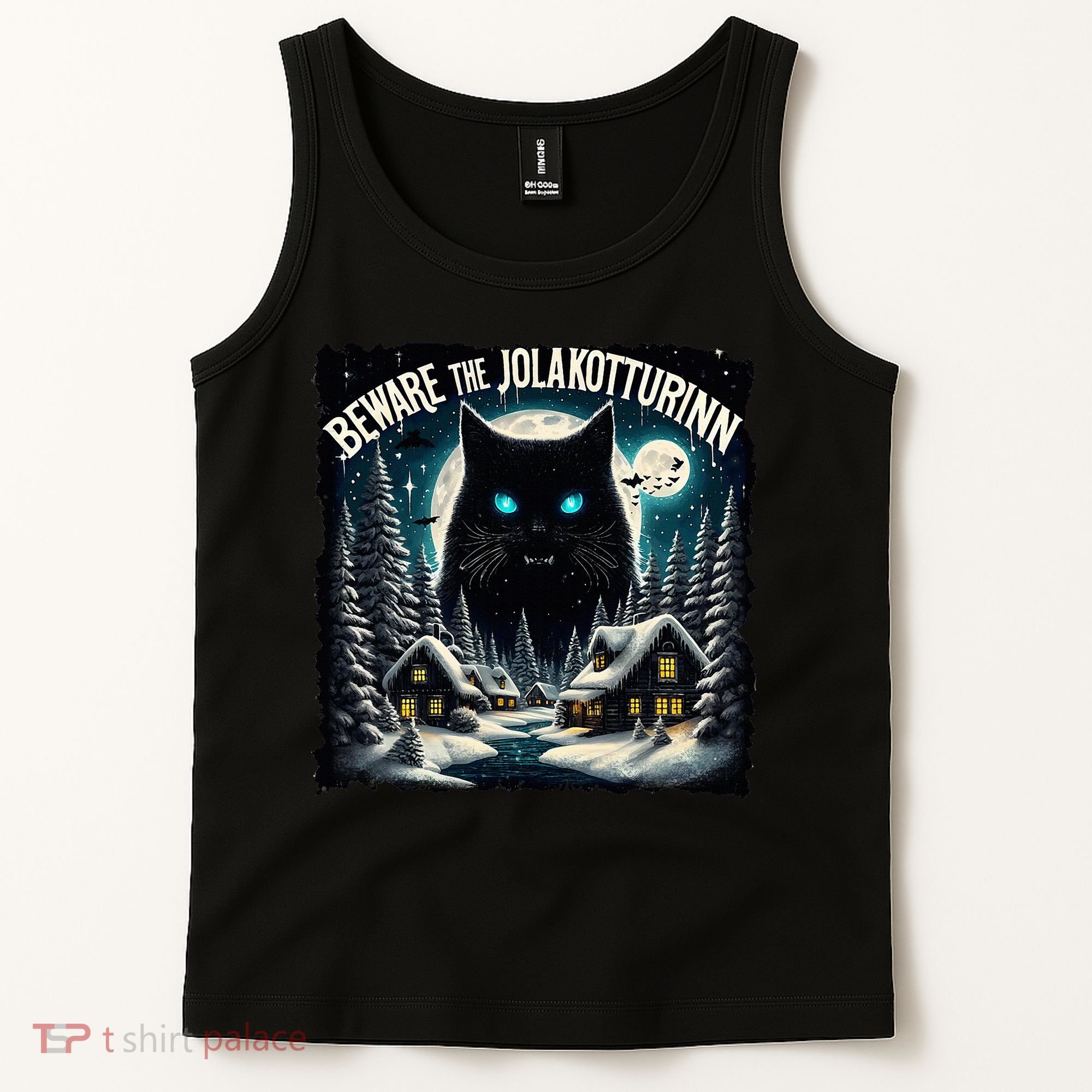 Christmas Norse Beware The Jolakotturinn Yule Cat Icelandic Tank Top