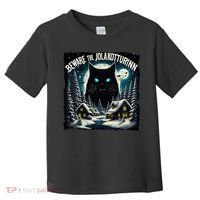 Christmas Norse Beware The Jolakotturinn Yule Cat Icelandic Toddler T-Shirt thumb 0