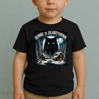 Christmas Norse Beware The Jolakotturinn Yule Cat Icelandic Toddler T-Shirt thumb 2