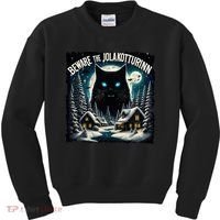 Christmas Norse Beware The Jolakotturinn Yule Cat Icelandic Kids Sweatshirt thumb 0
