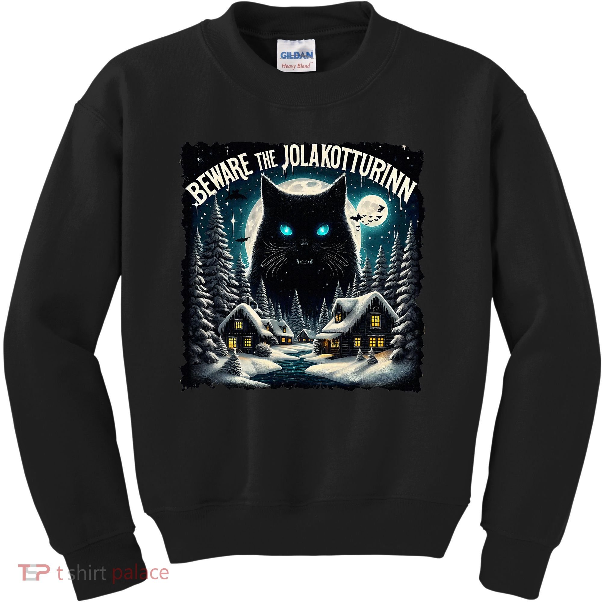 Christmas Norse Beware The Jolakotturinn Yule Cat Icelandic Kids Sweatshirt