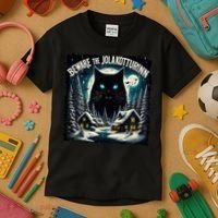 Christmas Norse Beware The Jolakotturinn Yule Cat Icelandic Kids T-Shirt thumb 3