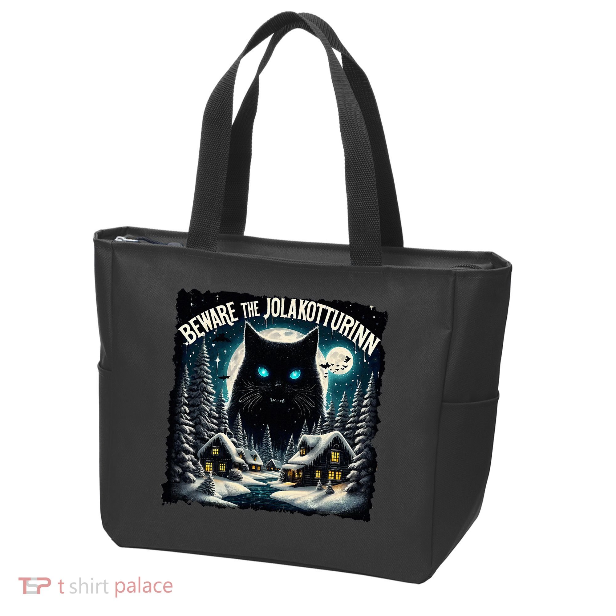 Christmas Norse Beware The Jolakotturinn Yule Cat Icelandic Tote Bag