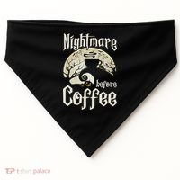 Cute Nightmare Before Coffee Halloween Funny Mug Gift USA-Made Doggie Bandana thumb 0
