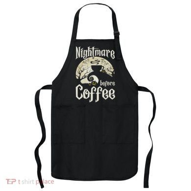 Cute Nightmare Before Coffee Halloween Funny Mug Gift Apron
