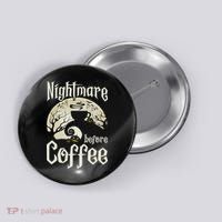 Cute Nightmare Before Coffee Halloween Funny Mug Gift Button thumb 0
