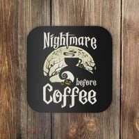 Cute Nightmare Before Coffee Halloween Funny Mug Gift Coaster thumb 0