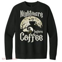 Cute Nightmare Before Coffee Halloween Funny Mug Gift V.I.T. Fleece Crew Sweatshirt thumb 0