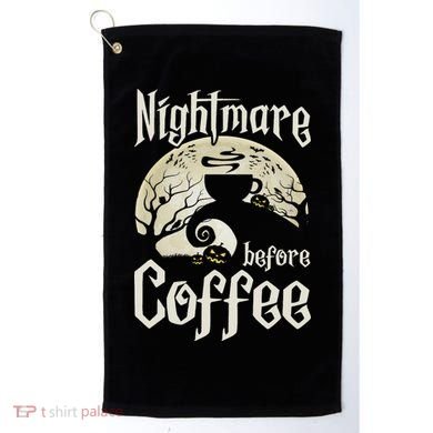 Cute Nightmare Before Coffee Halloween Funny Mug Gift Golf Towel