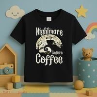 Cute Nightmare Before Coffee Halloween Funny Mug Gift Toddler T-Shirt thumb 3