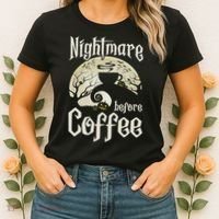 Cute Nightmare Before Coffee Halloween Funny Mug Gift Women's T-Shirt thumb 2