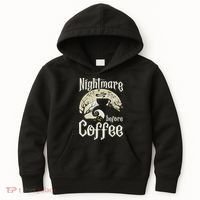 Cute Nightmare Before Coffee Halloween Funny Mug Gift Kids Hoodie thumb 0