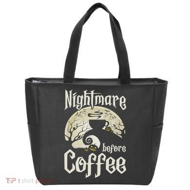 Cute Nightmare Before Coffee Halloween Funny Mug Gift Tote Bag