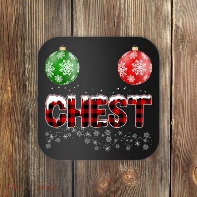 Chest Nuts Christmas Matching Couple Chestnuts Coaster