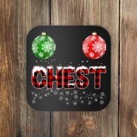Chest Nuts Christmas Matching Couple Chestnuts Coaster thumb 0
