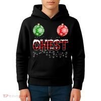Chest Nuts Christmas Matching Couple Chestnuts Kids Hoodie thumb 4