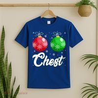 Chest Nuts Christmas Matching Couple Chestnuts Xmas Pajamas Meaningful Gift T-Shirt thumb 2