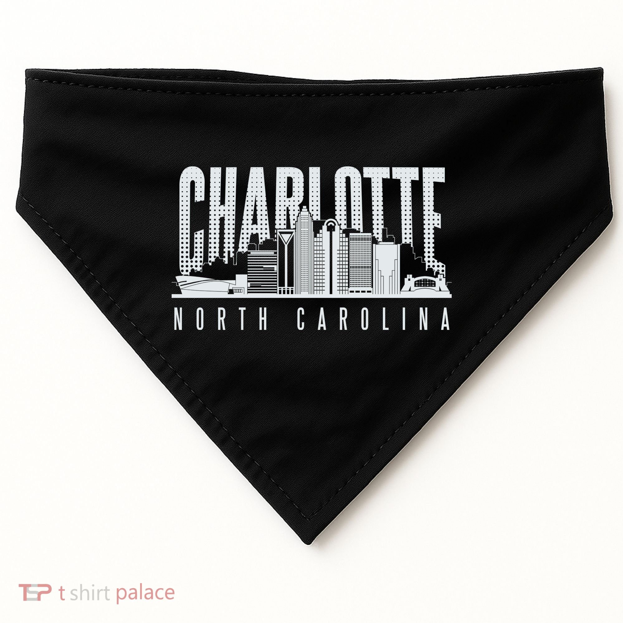 Charlotte North Carolina City USA-Made Doggie Bandana