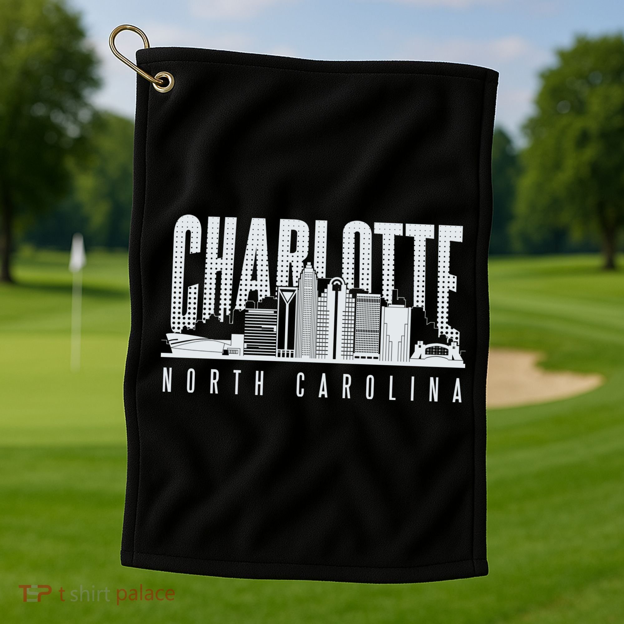Charlotte North Carolina City Golf Towel