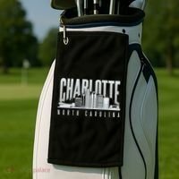 Charlotte North Carolina City Golf Towel thumb 2