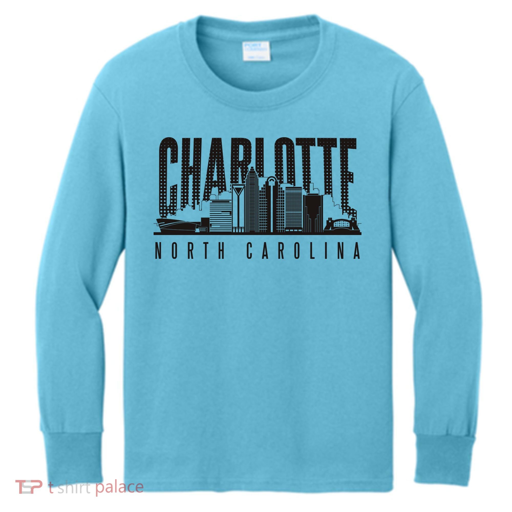 Charlotte North Carolina City Kids Long Sleeve Shirt